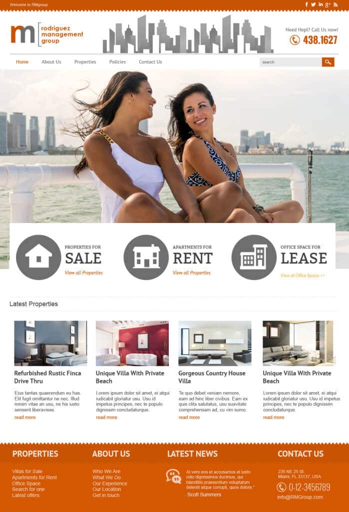 Miami real estate web design